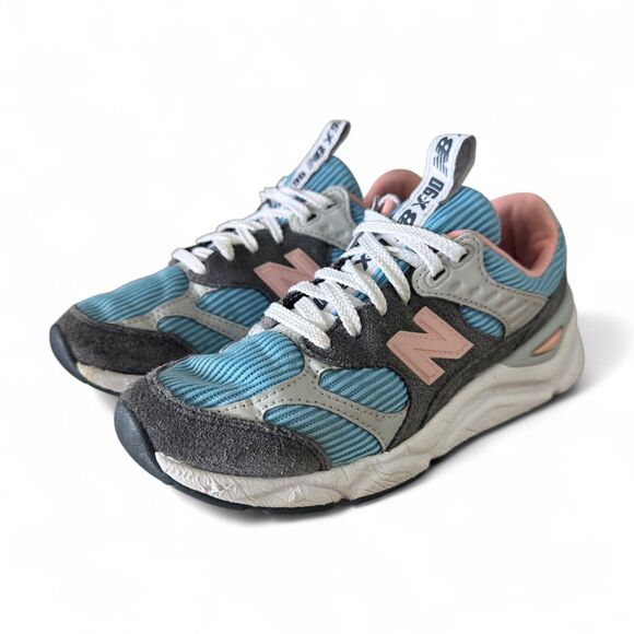 New Balance X-90 Reconstructed Women’s 7.5 Blue Pink “Summer Sky” Sneakers - Picture 1 of 12